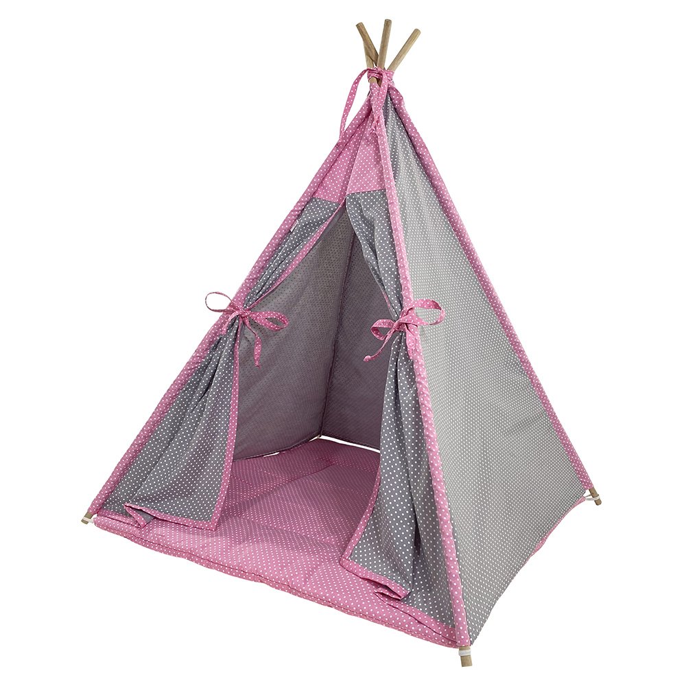 Cabana Pet Camping Cachorro Gato - Algodão Poá - 70x70x84cm - Cinza