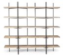 Ver imagem 2 de Estante Partition Cor Driftwood com Estrutura em Aco Grafite 200cm - 45097