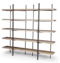 Ver imagem 1 de Estante Partition Cor Driftwood com Estrutura em Aco Grafite 200cm - 45097