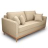 Sofá Namoradeira 2 Lugares Base de Madeira Linho Premium Moderno Minimalista Confortável Ulisses - 5