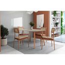 Ver imagem 1 de Mesa Cozinha Stellar 120 + 4 Cad Lux Rose/Carame Carraro