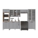 Ver imagem 2 de Armário de Cozinha Modulada Completa Fidelitá Nara 100% MDF 5 Peças 350cm 16 Portas 2 Gavetas sem