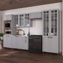 Ver imagem 1 de Armário de Cozinha Modulada Completa Fidelitá Nara 100% MDF 5 Peças 350cm 16 Portas 2 Gavetas sem