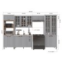 Ver imagem 4 de Armário de Cozinha Modulada Completa Fidelitá Nara 100% MDF 5 Peças 350cm 16 Portas 2 Gavetas sem