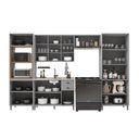 Ver imagem 3 de Armário de Cozinha Modulada Completa Fidelitá Nara 100% MDF 5 Peças 350cm 16 Portas 2 Gavetas sem