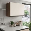 Ver imagem 4 de Armário Aéreo Kali Premium 60cm 1 Porta MDF Basculante Carvalho Toq Off White