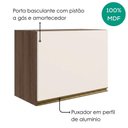 Ver imagem 5 de Armário Aéreo Kali Premium 60cm 1 Porta MDF Basculante Carvalho Toq Off White