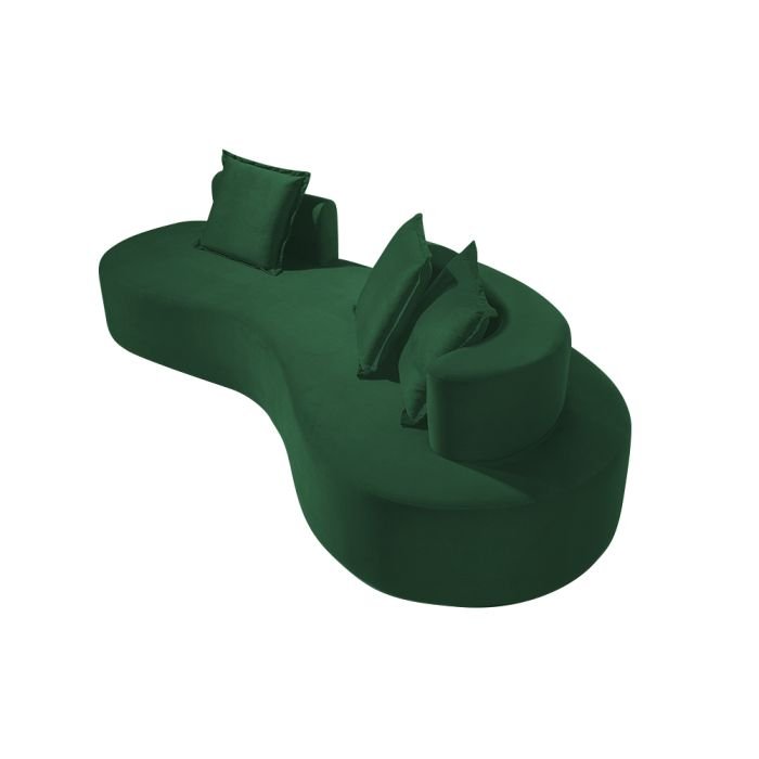 Sofá Orgânico Denver 2m 2 Lugares Veludo Verde - Fortbello Estofados - 4