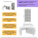 Ver imagem 3 de Kit Escrivaninha L 6 Gavetas com Estante Multiuso Essence Office Multimóveis MP6096 Branco