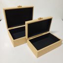 Ver imagem 6 de Kit 2 Caixa Organizadora Decorativa Home&co Sintético Bege G:10x20x30 P:8x15x25 Cm