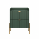 Ver imagem 4 de Mesa de Cabeceira Venus 45cm 100% Mdf Verde Base Metálica:dourado
