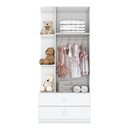 Ver imagem 3 de Cômoda e Guarda Roupa Infantil Amarelinha Branco Brilho - Henn
