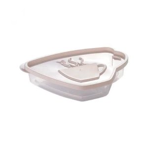 Porta Filtro Para Café Em Plástico 850 ml Plasutil Com Tampa - Branco
