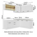 Ver imagem 4 de Armário de Cozinha Completa de Canto 389cm Branco Agata Madesa 01