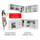 Ver imagem 6 de Armário de Cozinha Completa de Canto 389cm Branco Agata Madesa 01
