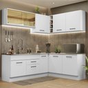 Ver imagem 1 de Armário de Cozinha Completa de Canto 389cm Branco Agata Madesa 01