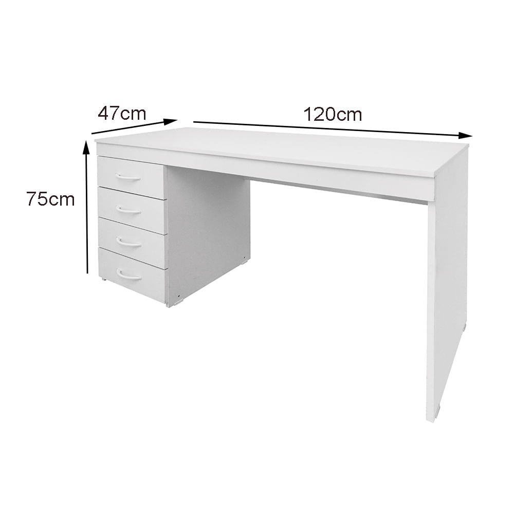 Escrivaninha Angra com 4 Gavetas - Sm - 75ax120lx47p 430014 - 4