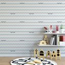 Ver imagem 2 de Papel de Parede Chevron Baby com Olhinhos - 3,30x0,50m