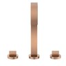 Misturador para Lavatório de Mesa 3 Furos Bica Alta com Válvula de Escoamento Flow Rose Gold Matte C - 4