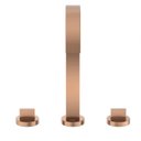 Ver imagem 4 de Misturador para Lavatório de Mesa 3 Furos Bica Alta com Válvula de Escoamento Flow Rose Gold Matte C