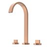 Misturador para Lavatório de Mesa 3 Furos Bica Alta com Válvula de Escoamento Flow Rose Gold Matte C - 3