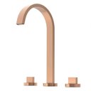 Ver imagem 3 de Misturador para Lavatório de Mesa 3 Furos Bica Alta com Válvula de Escoamento Flow Rose Gold Matte C