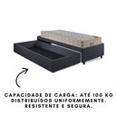Ver imagem 3 de Base Box Cama Solteirão Sapateira Linho Cinza e Colchão Airtech Ortobom 96x203