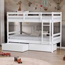 Ver imagem 1 de Beliche Solteiro Dreams com 02 Gavetas Madeira Maciça Branco Megamobilia