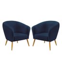 Ver imagem 1 de Kit 2 Poltronas Vênus Sued Azul Marinho Aradecor