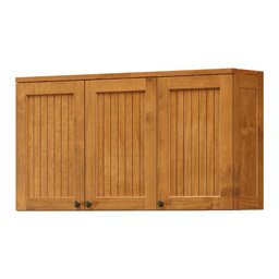 Armário Aéreo 3 Portas Versalles 120cm em Madeira Maciça - Freijó - 1