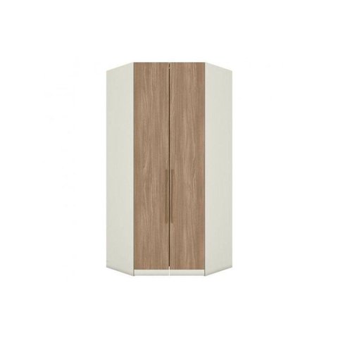 Guarda Roupa Closet Solteiro de Canto Oblíquo Mc05 Seletto C- 2 Portas e 3 Gavetas Areia-jequitib