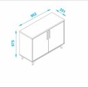 Ver imagem 3 de Mesa de Apoio com 2 Portas Madeira