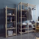 Ver imagem 1 de Closet Aberto Arara Johnmax + Estante 5 Planos para Sala Technox