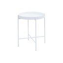 Ver imagem 1 de Mesa de Apoio Bandeja Sofá Cama Redonda 40x50cm Média Collie Studio Metal Madeira Mesa Collie 40x50c