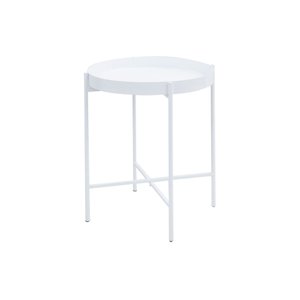 Mesa de Apoio Bandeja Sofá Cama Redonda 40x50cm Média Collie Studio Metal Madeira Mesa Collie 40x50c