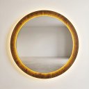 Ver imagem 4 de Espelho Iluminado com Moldura em Madeira Decoração para Salas, Escritórios e Quartos