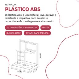 Organizador de Joias em Abs - Compacto e Funcional- Bijuterias/joias/organizador/expositor- Preto - 2 Organizador de Joias em Abs - Compacto e Funcional- Bijuterias/joias/organizador/expositor- Preto - 2