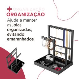 Organizador de Joias em Abs - Compacto e Funcional- Bijuterias/joias/organizador/expositor- Preto - 6 Organizador de Joias em Abs - Compacto e Funcional- Bijuterias/joias/organizador/expositor- Preto - 6