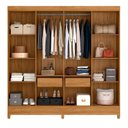 Ver imagem 3 de Guarda Roupa Marajo Grande Quarto Casal 8 Portas 2 Gavetas Freijo com Cinza