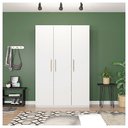 Ver imagem 3 de Guarda-roupa Casal 3 Portas 4 Gavetas Paris Branco Caemmun
