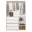 Ver imagem 5 de Guarda-roupa Casal 3 Portas 4 Gavetas Paris Branco Caemmun