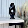 Decoração sala vaso escultura preto abstrato moderno - 3
