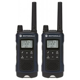 Rádio Comunicador Motorola T-460 56Km (Par) Preto/Azul - 1