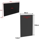 Ver mais imagens de Mesa de Reunião Retangular com Painel 6 Lugares Moderno MDP 136cm Preto Tecnomobili