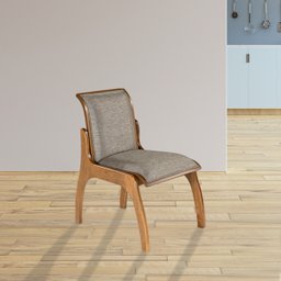 Kit 6 Cadeiras de Madeira Maciça Imbuia para Mesa de Jantar 55x82 Cm Barcelona Linho Cinza L55 - RMI - 2