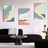 Kit com 3 Quadros Arte Abstrata em Lona 40x60cm - 1