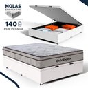 Ver imagem 2 de Cama Box Baú com Colchão Ortobom de Molas Ensacadas Pillow In Pro Vida Casal 138cm