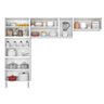 Cozinha modulada Itatiaia Tarsila 3 peças em Aço e Visor - Branco - 2