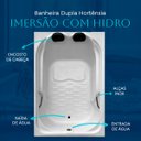 Ver imagem 4 de Banheira Dupla Hortênsia Imersão em Acrílico - 220v