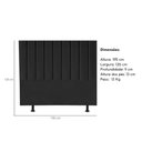 Ver imagem 3 de Cabeceira Estofada Cama Box King 195 Cm Taís Veludo Preto